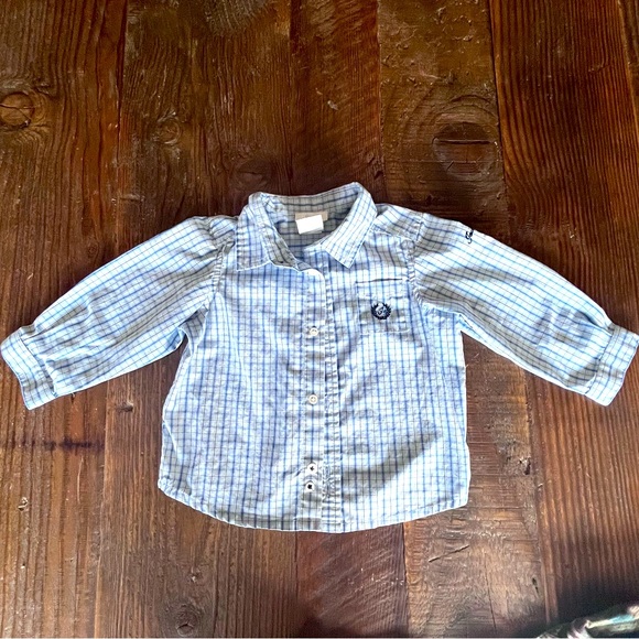 Lot of 3 Designer Baby Boy Shirts. Jacadi, Janie & Jack, Ralph Lauren. 12M - Picture 2 of 11